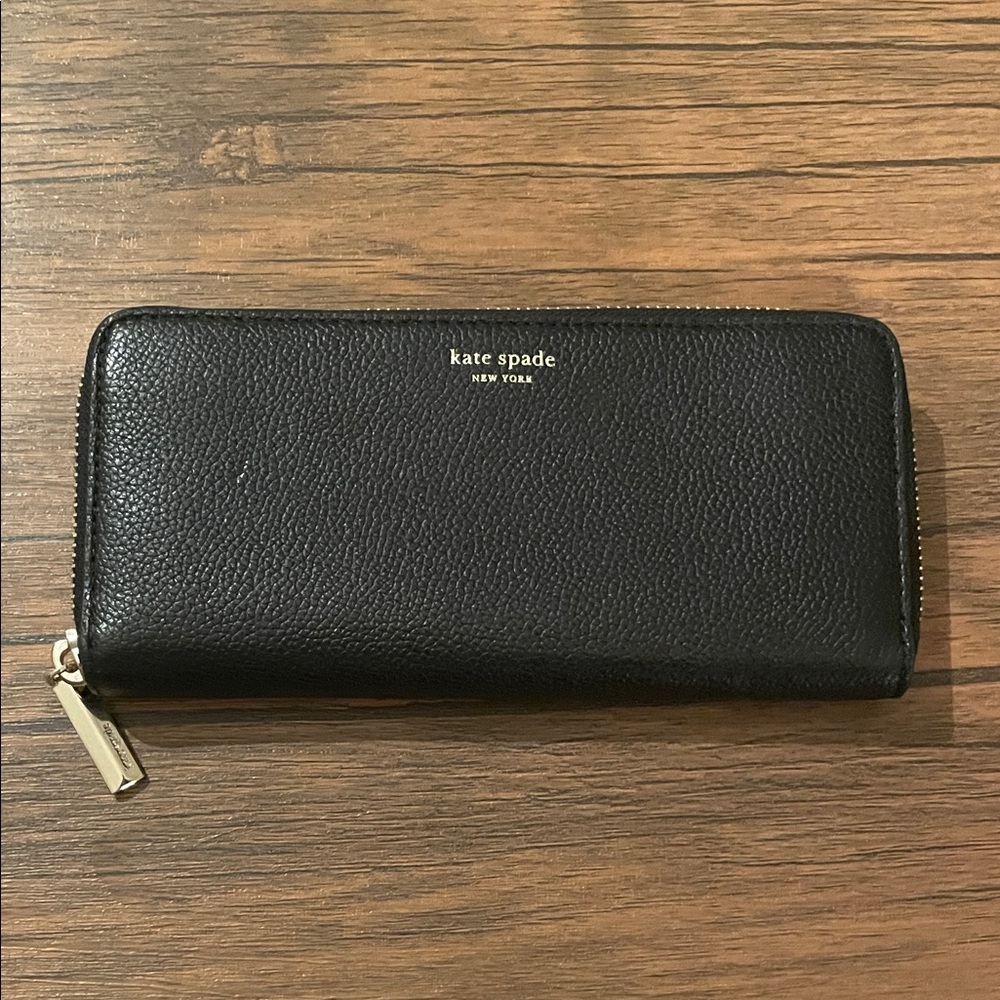 Kate Spade Black Zip-Around Wallet